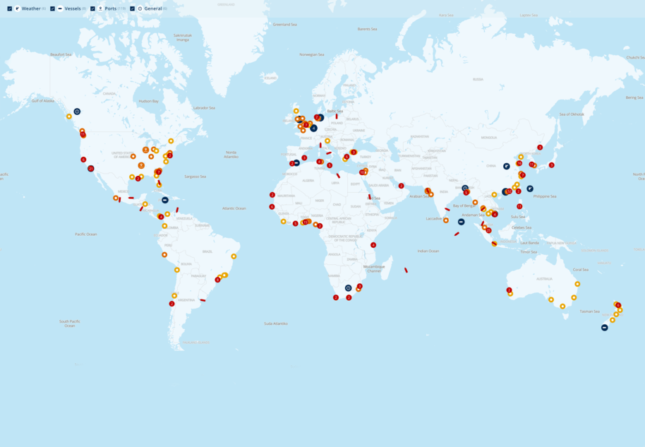 窒息！全球120多個(gè)港，堵得一抹黑！