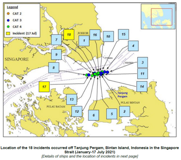 ReCAAP警告：30分鐘內(nèi)兩起, 新加坡海峽海盜加??！