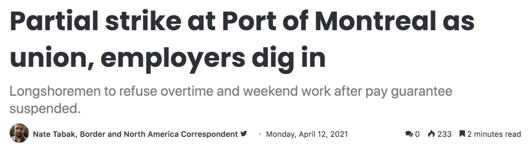 勞資矛盾激化！這家北美大港今日起部分罷工，未來(lái)可能升級(jí) 