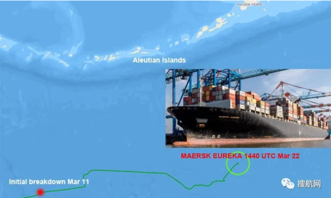 馬士基一艘箱船突發(fā)機械故障，船期延誤！曾掛靠國內(nèi)寧波/上海等多個港口