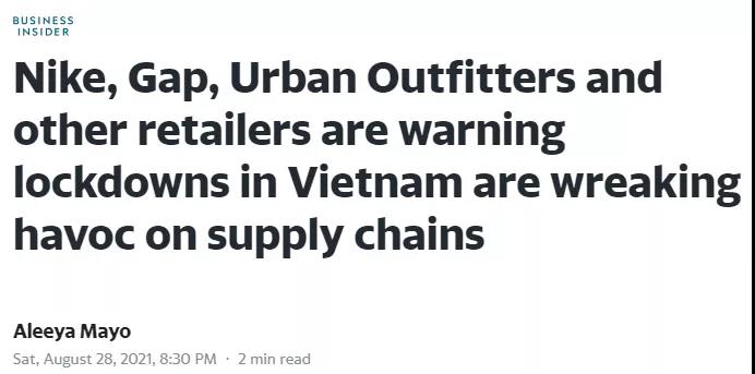 越南出動軍隊封城！訂單與疫情賽跑，在越企業(yè)半年倒閉7萬家！