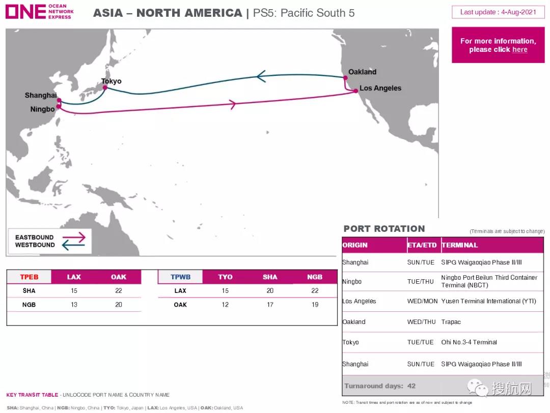 ONE重啟其亞洲-美國奧克蘭港航線服務(wù)