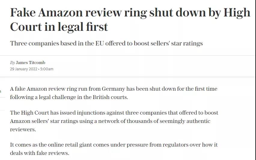 事大了！連坐封店或?qū)⒅匮?？亞馬遜起訴刷單公司......