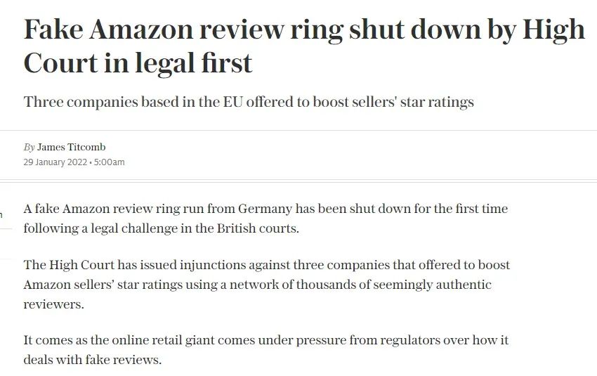 別&ldquo;刷&rdquo;了！又有兩大刷單公司遭亞馬遜起訴！