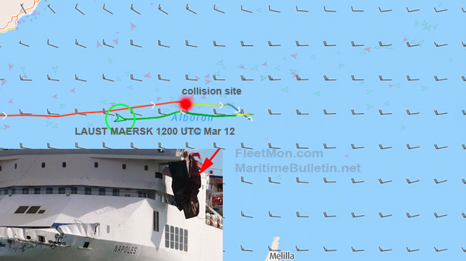 突發(fā)！馬士基一集裝箱船與滾裝船相撞！航程中斷！疑似集裝箱丟失