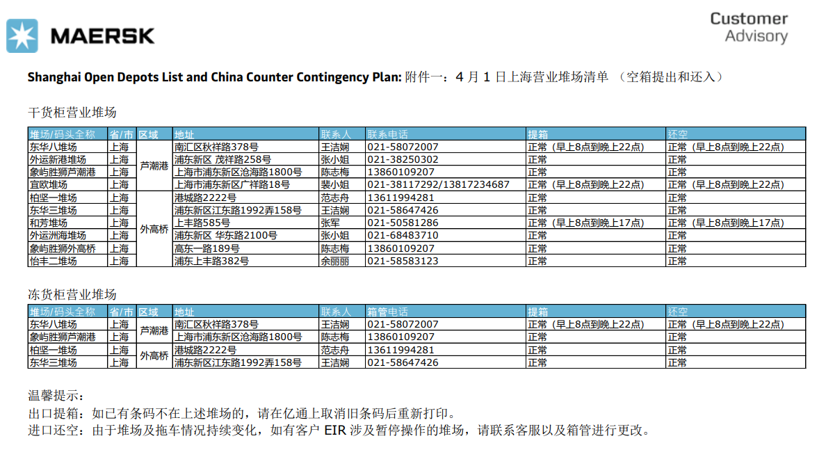 今起集卡離滬適用新規(guī)則！江浙地區(qū)繼續(xù)從嚴(yán)管控，船公司發(fā)布業(yè)務(wù)調(diào)整通知