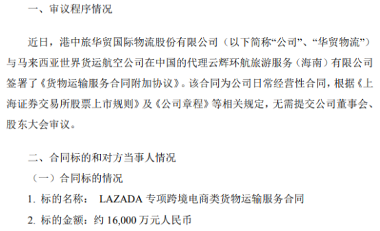 1.6億！華貿(mào)物流拿下Lazada物流大單