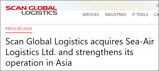Scan Global Logistics宣布收購這家香港貨運(yùn)代理公司
