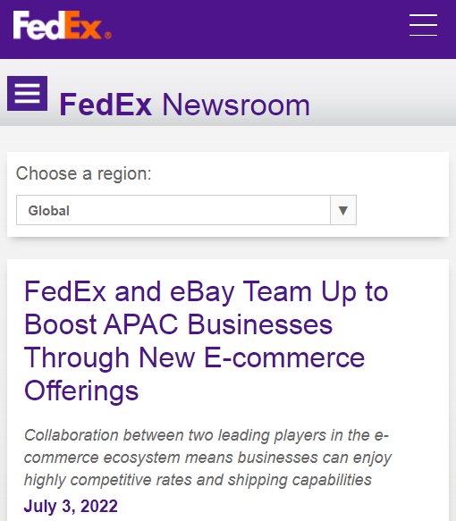 強強聯(lián)手！eBay與聯(lián)邦快遞開展新合作，助力賣家跨境運輸商品