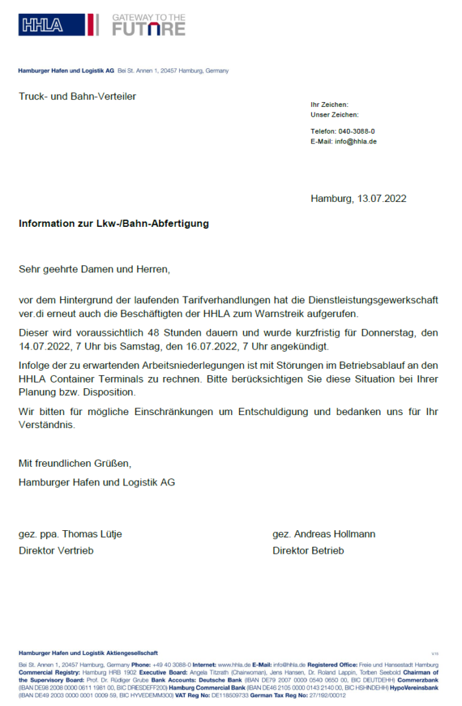 談判破裂，德國主要海港碼頭工人罷工升級(jí)，港口作業(yè)暫停！