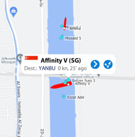 蘇伊士運河又堵了，這次是艘油輪！