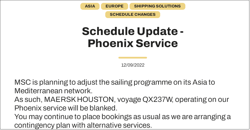 大面積停航，未來五周94個航次被取消！船公司發(fā)布航次調(diào)整及取消通知 (附停航跳港匯總)