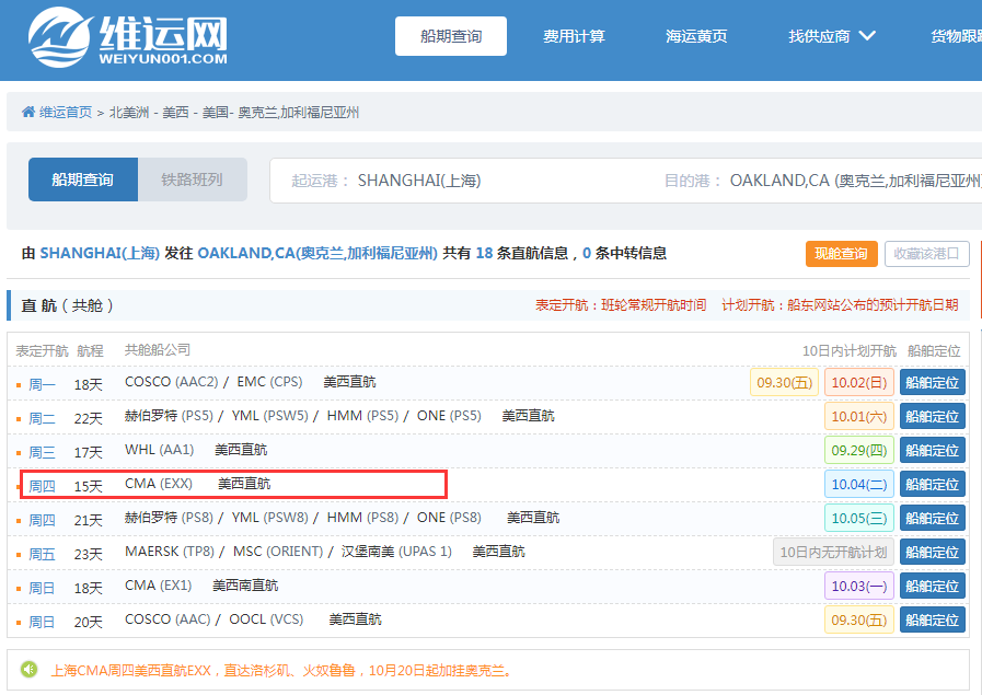 航線快訊！CMA將取消美西直航GGB航線！最后一次航行將于11月5日上海結(jié)束