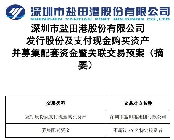 鹽田港擬購買港口運營公司100%股權，加速港口資產(chǎn)整合