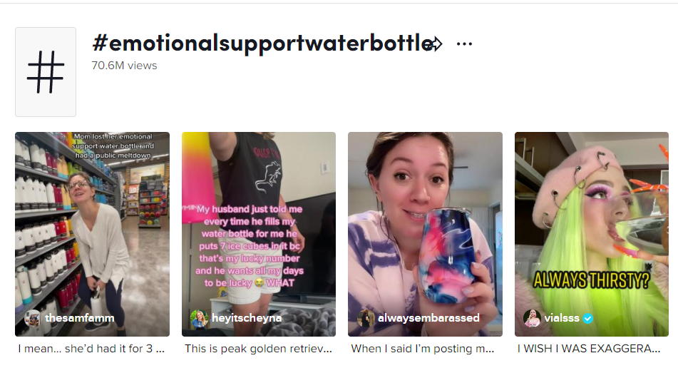 被炒火的“情感維系”水瓶，成TikTok年輕人養(yǎng)生的最后體面