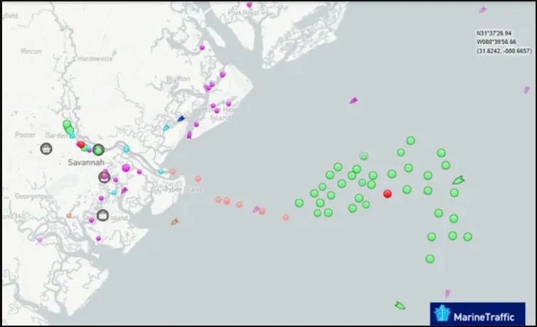 35艘集裝箱船積壓！需求放緩或使薩凡納港在年底前消除擁堵