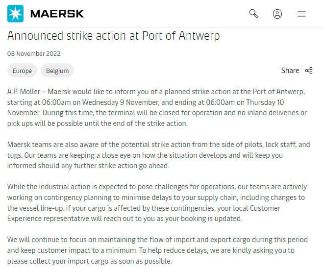 預警！今日起，歐洲這個港口開始罷工，海陸空均受限！碼頭堆積如山