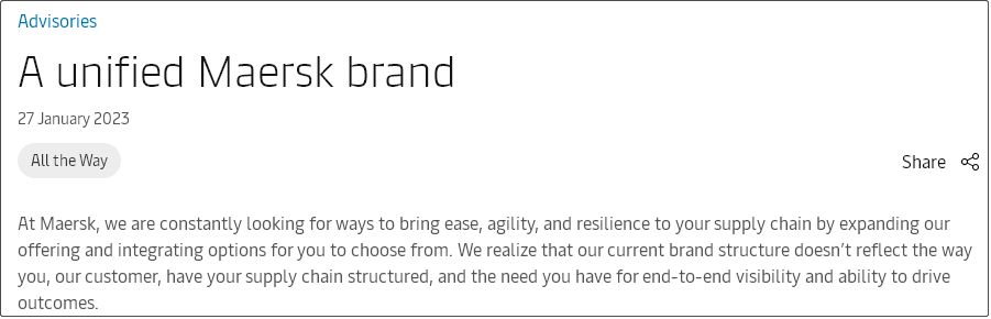 馬士基宣布整合旗下品牌，漢堡南美、 SeaLand等大批品牌將消失