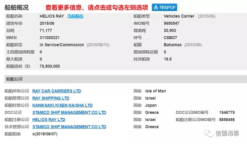 阿曼灣，一艘大型汽車(chē)運(yùn)輸船遭遇炸彈襲擊