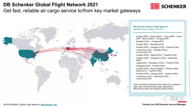 與馬士基之爭后，DB Schenker又極力拓展航空貨運(yùn)包機(jī)，欲搶占Panalpina此前市場