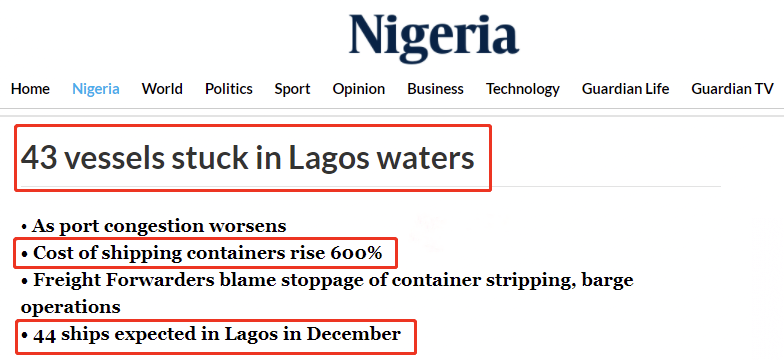 “死亡擁堵”！船舶到港1個(gè)月才能卸貨！一個(gè)貨柜運(yùn)到內(nèi)陸20公里就需花費(fèi)4000美元