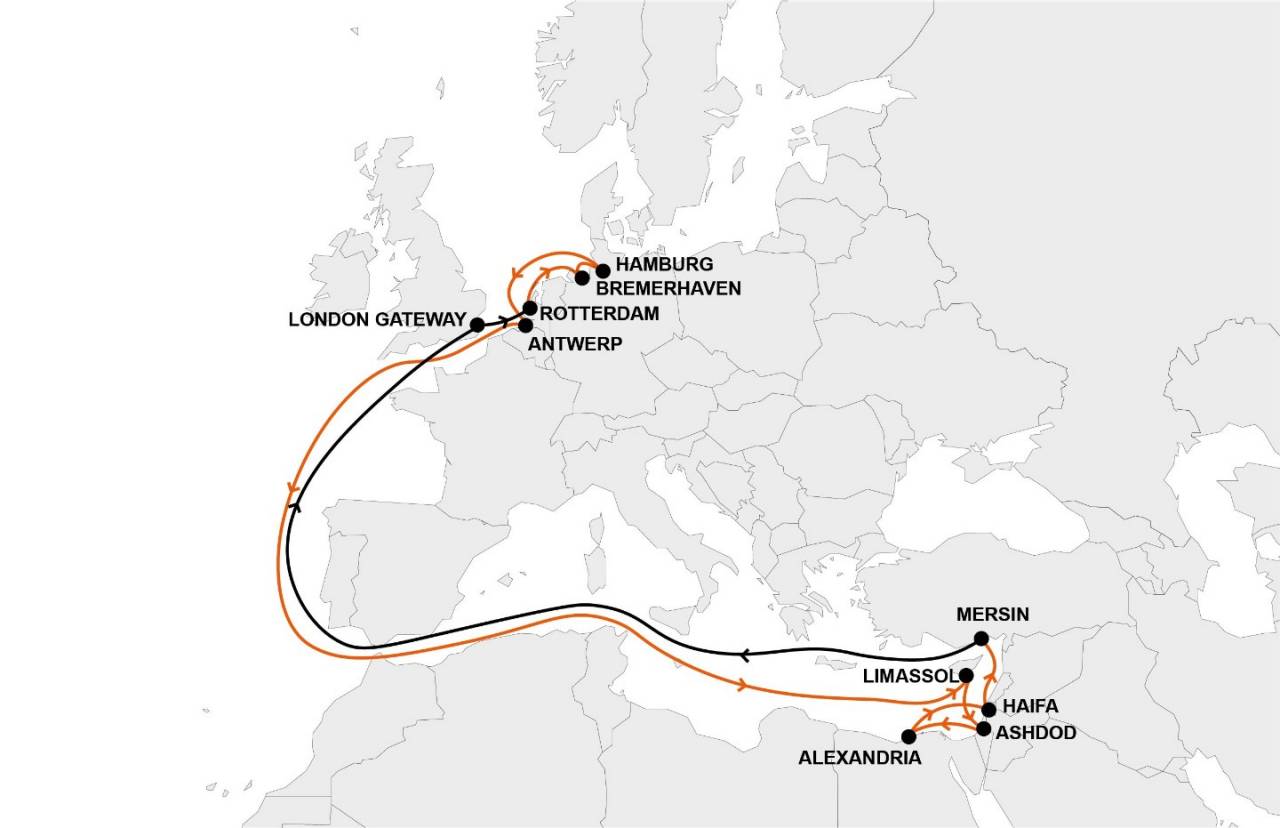 赫伯羅特更新其東地中海特快服務(wù)