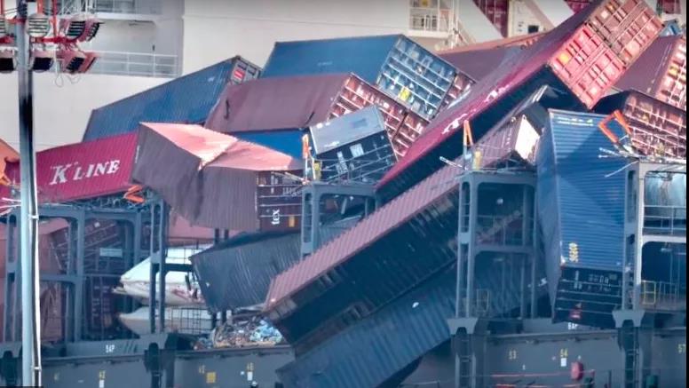 ONE Apus追蹤：開始移除甲板上受損集裝箱，預(yù)計(jì)需1個(gè)月！