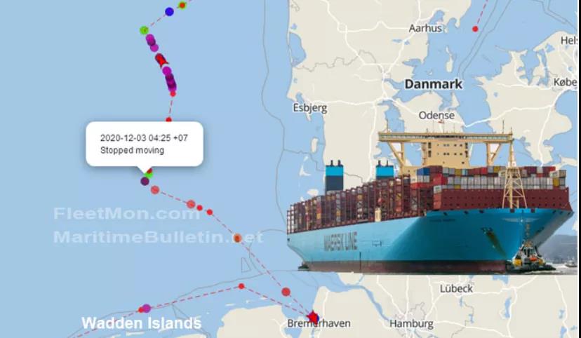 又雙叒200個(gè)集裝箱落水！曾掛靠上海、寧波、鹽田等國(guó)內(nèi)多個(gè)港口，馬士基旗下大型集裝箱船