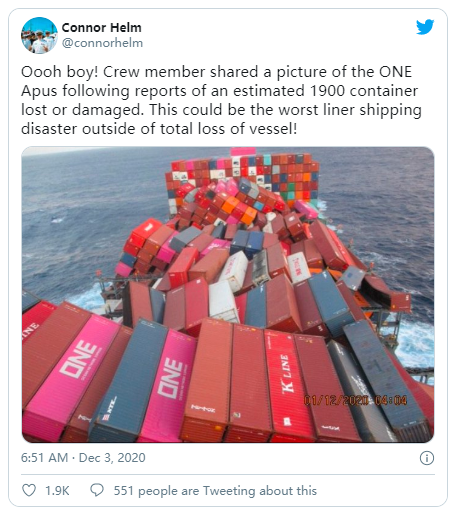 貪婪？ONE Apus驚魂未定, 業(yè)界抨擊四起：船舶大型化, 該打住了！