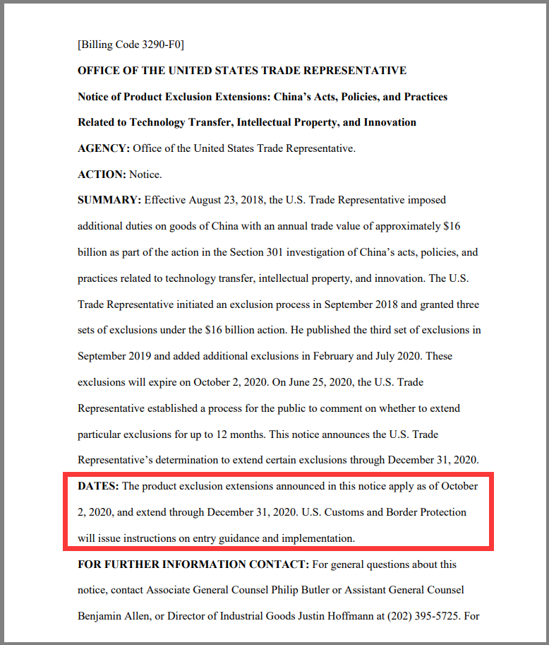 172項(xiàng)中國產(chǎn)品已恢復(fù)加征美元關(guān)稅25%！部分產(chǎn)品獲得延長！